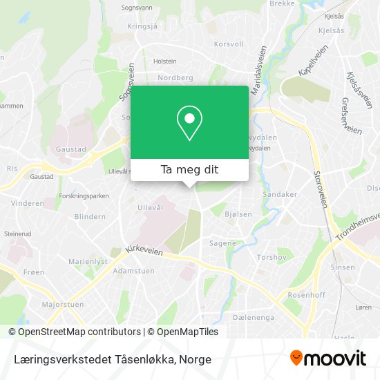 Læringsverkstedet Tåsenløkka kart