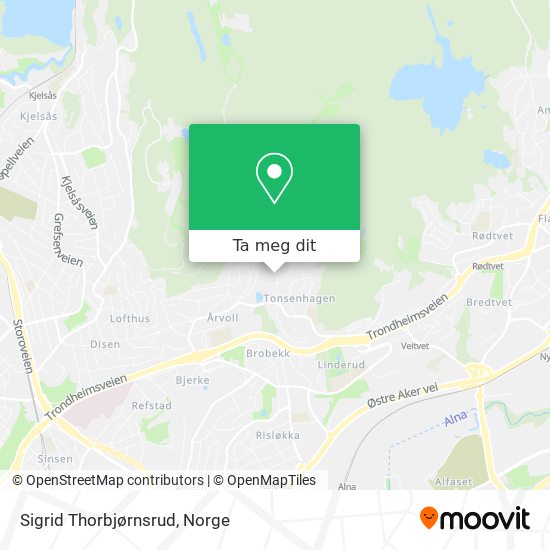 Sigrid Thorbjørnsrud kart