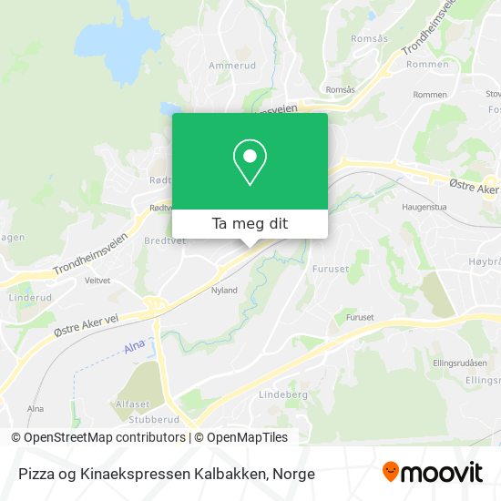 Pizza og Kinaekspressen Kalbakken kart