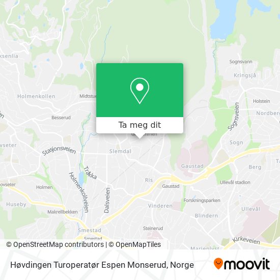 Høvdingen Turoperatør Espen Monserud kart