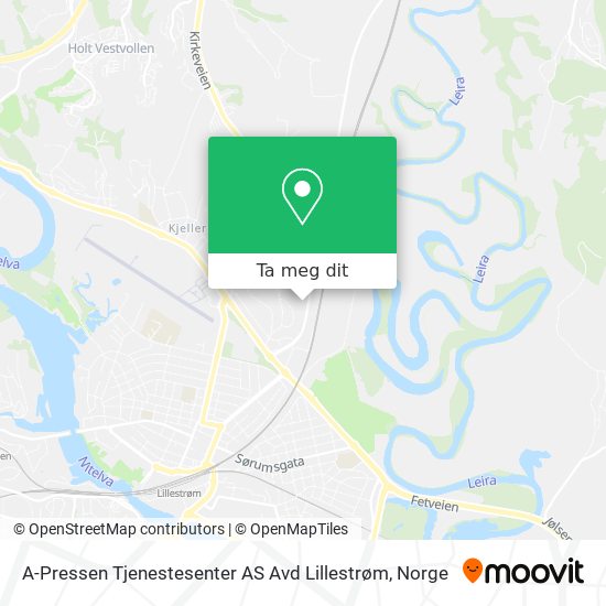 A-Pressen Tjenestesenter AS Avd Lillestrøm kart