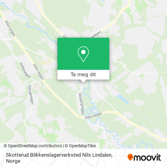 Skotterud Blikkenslagerverksted Nils Lindalen kart