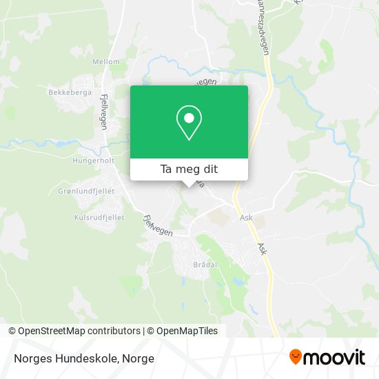 Norges Hundeskole kart