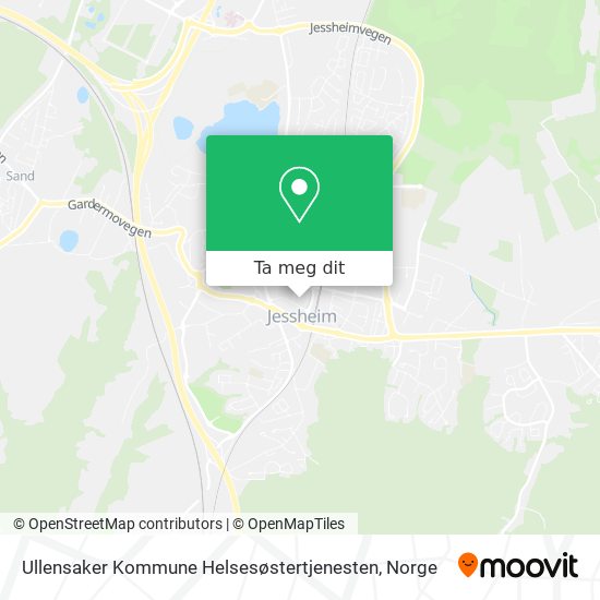 Ullensaker Kommune Helsesøstertjenesten kart