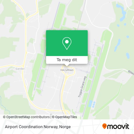 Airport Coordination Norway kart
