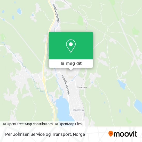 Per Johnsen Service og Transport kart