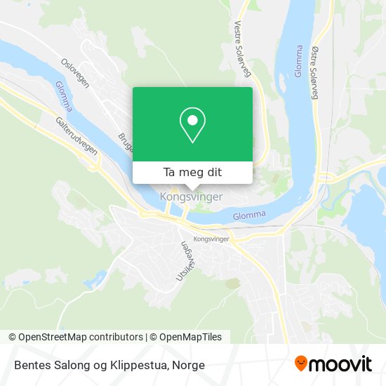 Bentes Salong og Klippestua kart