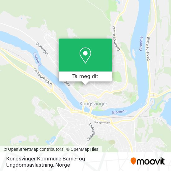 Kongsvinger Kommune Barne- og Ungdomsavlastning kart