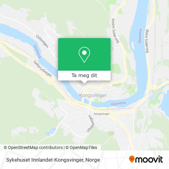 Sykehuset Innlandet-Kongsvinger kart