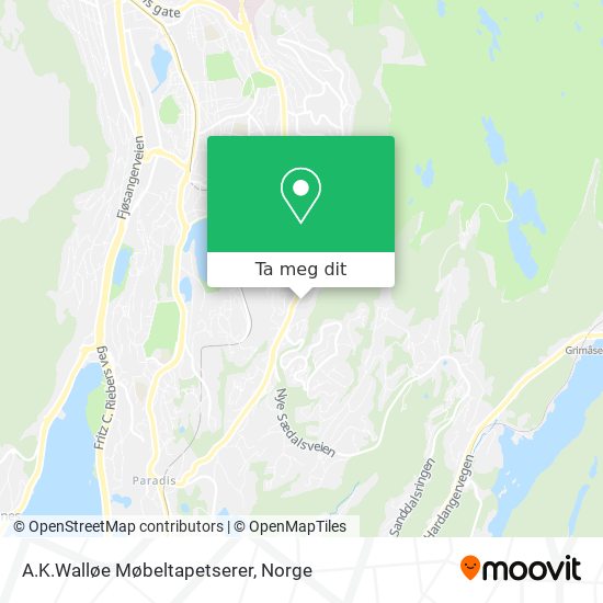 A.K.Walløe Møbeltapetserer kart