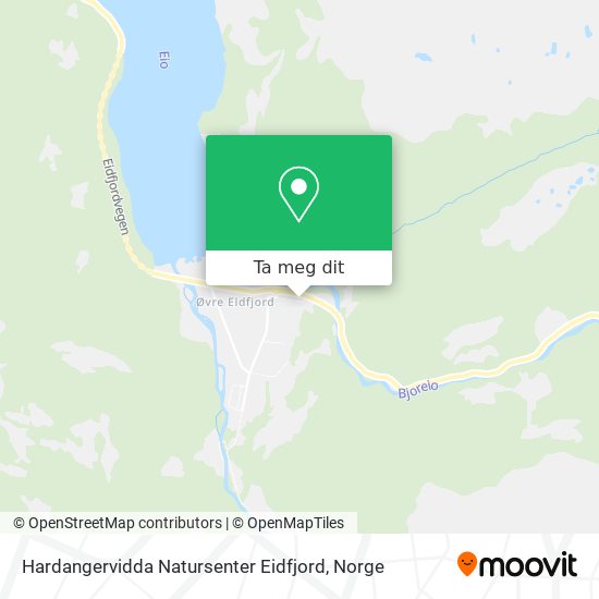 Hardangervidda Natursenter Eidfjord kart