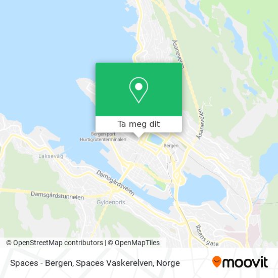 Spaces - Bergen, Spaces Vaskerelven kart