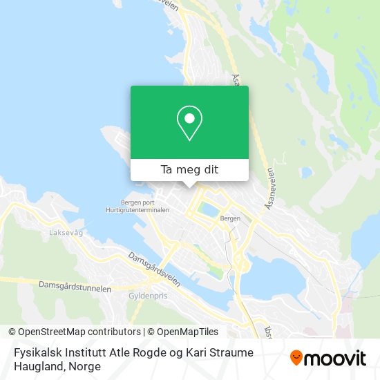 Fysikalsk Institutt Atle Rogde og Kari Straume Haugland kart