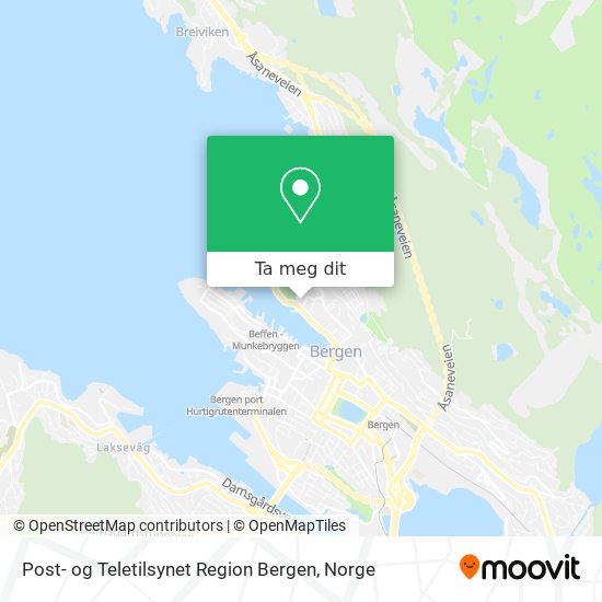 Post- og Teletilsynet Region Bergen kart