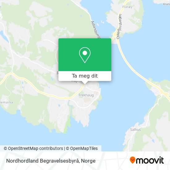 Nordhordland Begravelsesbyrå kart