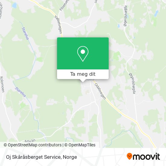 Oj Skåråsberget Service kart