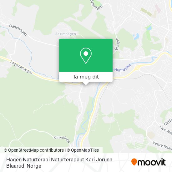 Hagen Naturterapi Naturterapaut Kari Jorunn Blaarud kart