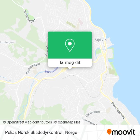Pelias Norsk Skadedyrkontroll kart