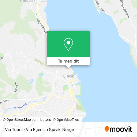 Via Tours - Via Egencia Gjøvik kart