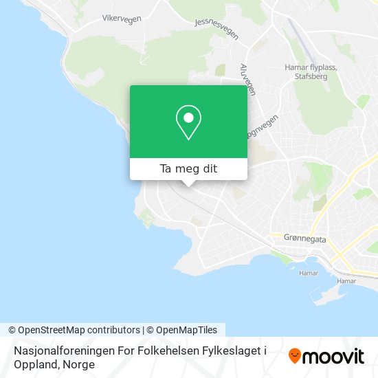 Nasjonalforeningen For Folkehelsen Fylkeslaget i Oppland kart
