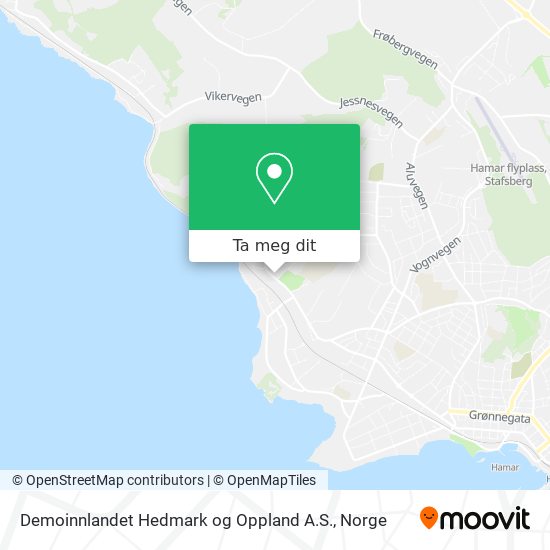 Demoinnlandet Hedmark og Oppland A.S. kart