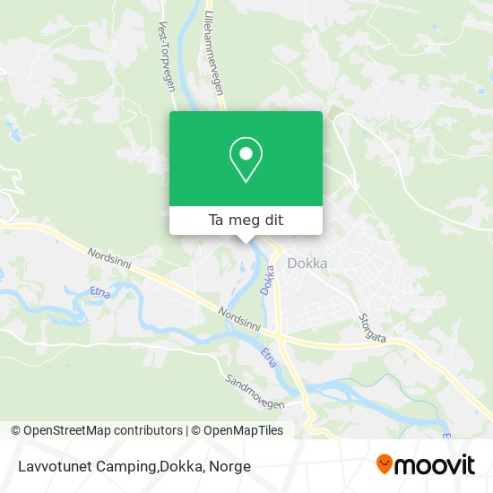 Lavvotunet Camping,Dokka kart