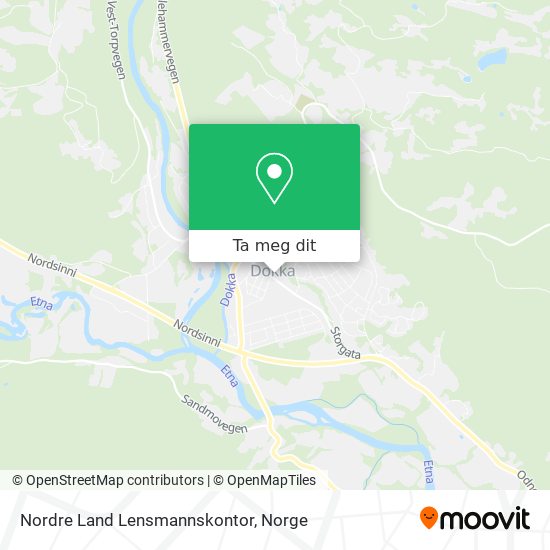 Nordre Land Lensmannskontor kart