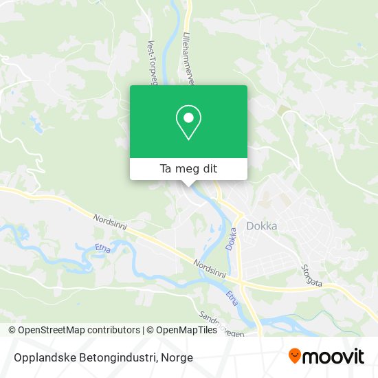 Opplandske Betongindustri kart