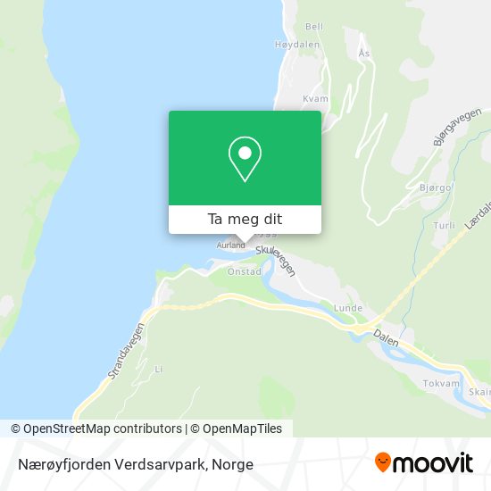 Nærøyfjorden Verdsarvpark kart