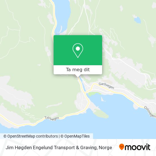 Jim Høgden Engelund Transport & Graving kart