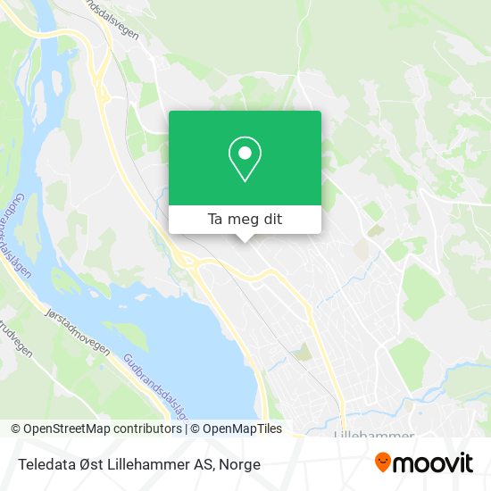 Teledata Øst Lillehammer AS kart