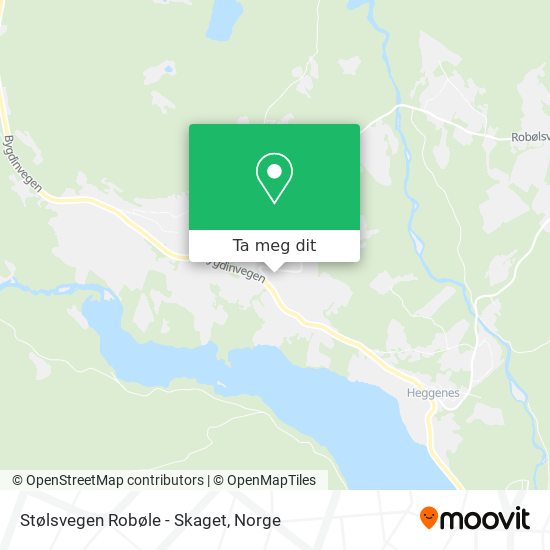 Stølsvegen Robøle - Skaget kart