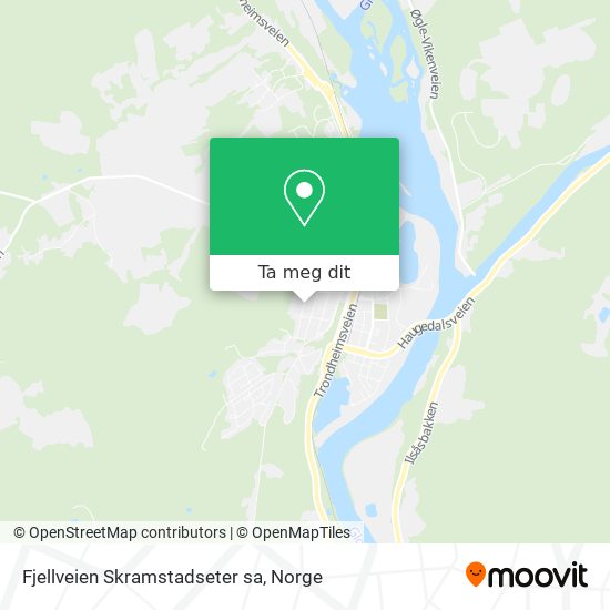 Fjellveien Skramstadseter sa kart