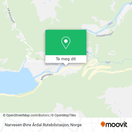 Narvesen Øvre Årdal Rutebilstasjon kart
