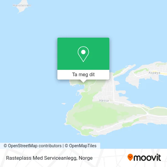 Rasteplass Med Serviceanlegg kart