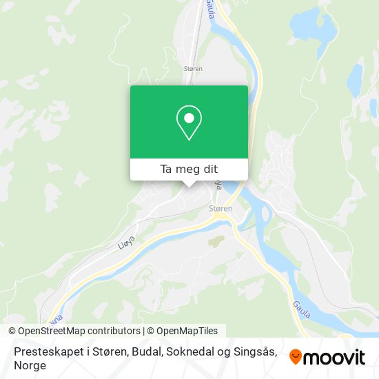 Presteskapet i Støren, Budal, Soknedal og Singsås kart