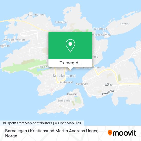 Barnelegen i Kristiansund Martin Andreas Unger kart