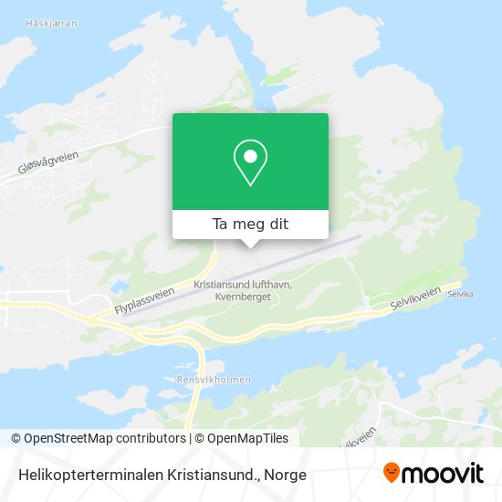 Helikopterterminalen Kristiansund. kart