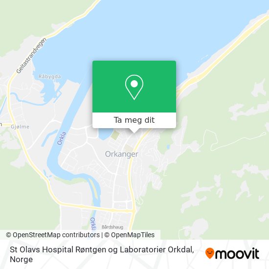 St Olavs Hospital Røntgen og Laboratorier Orkdal kart