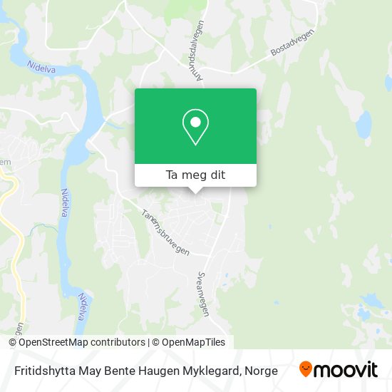 Fritidshytta May Bente Haugen Myklegard kart