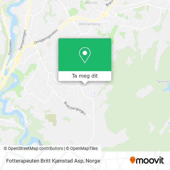 Fotterapeuten Britt Kjønstad Asp kart
