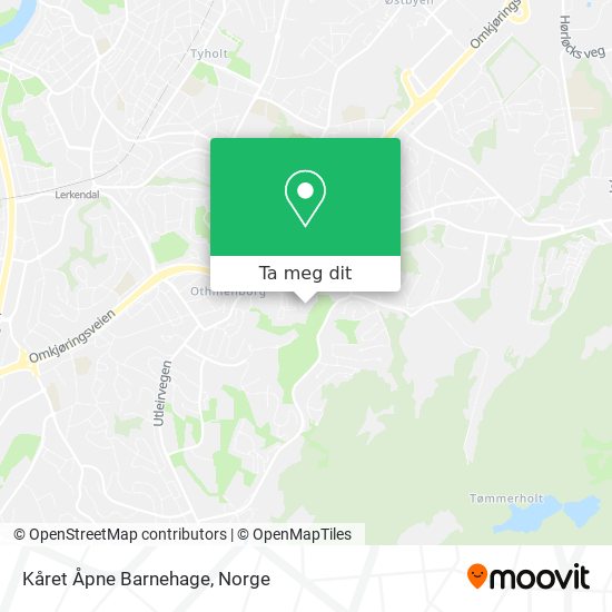 Kåret Åpne Barnehage kart