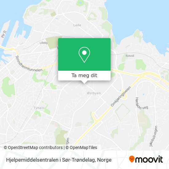 Hjelpemiddelsentralen i Sør-Trøndelag kart