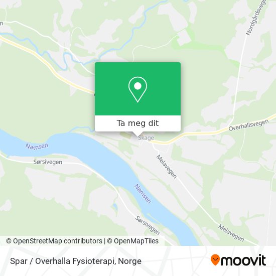 Spar / Overhalla Fysioterapi kart