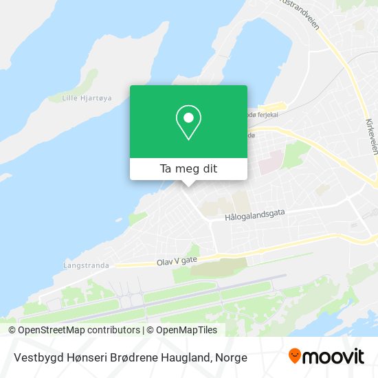 Vestbygd Hønseri Brødrene Haugland kart