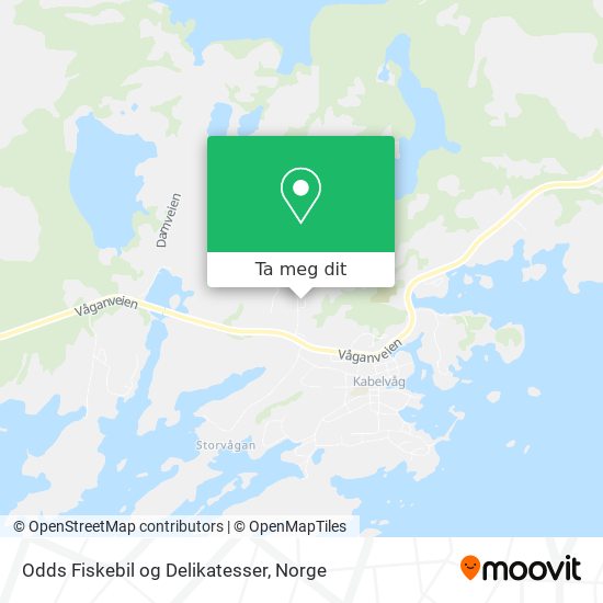 Odds Fiskebil og Delikatesser kart