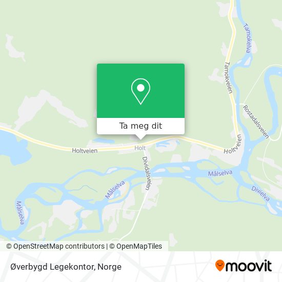 Øverbygd Legekontor kart