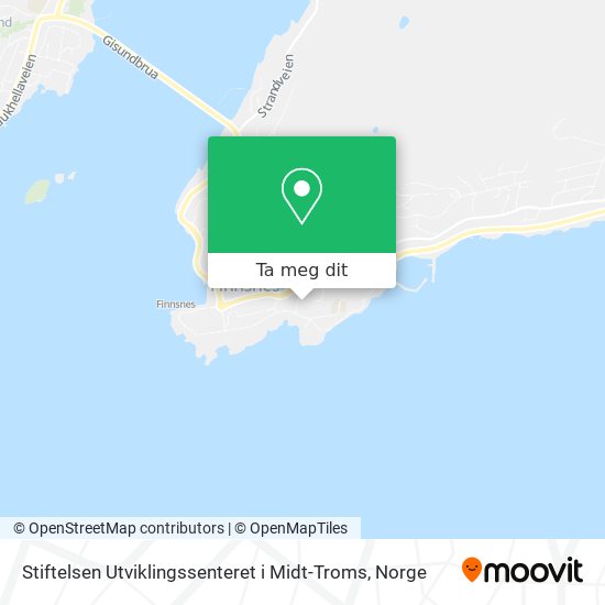 Stiftelsen Utviklingssenteret i Midt-Troms kart