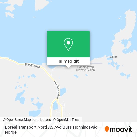 Boreal Transport Nord AS Avd Buss Honningsvåg kart