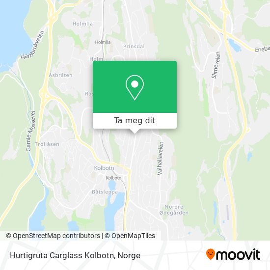 Hurtigruta Carglass Kolbotn kart